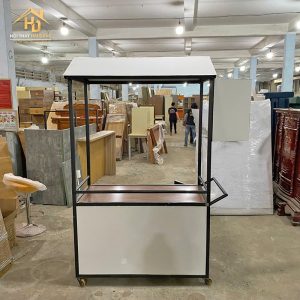 Quầy Bán Hàng Di Động Gỗ Màu Trắng