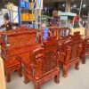 Bộ Salon Gỗ Tràm Tay 12 Chạm Rồng 