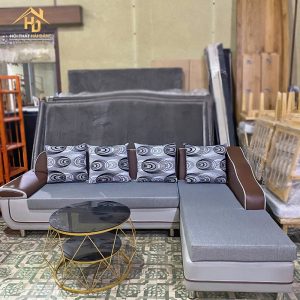sofa goc l da phối tay nâu