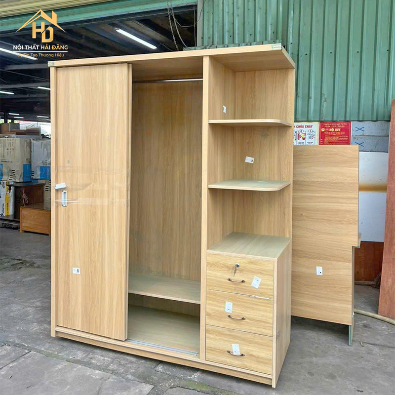 Tủ Quần Áo Cửa Lùa Kèm Kệ Gỗ MDF Lõi Xanh tu-qua-ao-kem-ke-4 Tủ Quần Áo Cửa Lùa Kèm Kệ Gỗ MDF Lõi Xanh