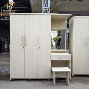 Tủ Quần Áo Gỗ Kèm Bàn Phấn Tiện Lợi 10 tu quan ao co ban phan 2