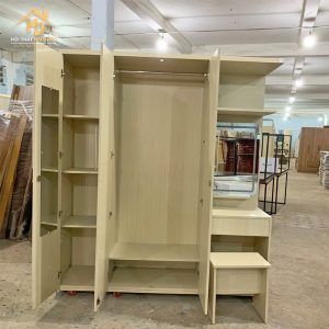 Tủ Quần Áo Gỗ Kèm Bàn Phấn Tiện Lợi 2 tu quan ao kem ban phan 7