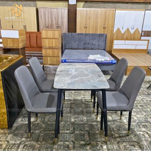 Bộ Bàn Ăn Chân Côn 4 Ghế Hiện Đại 2 ban 4 ghe 2