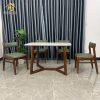 Bộ bàn ăn gỗ 4 ghế bọc nệm