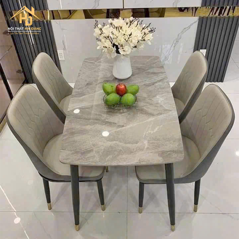 Bộ Bàn Ăn Chân Côn 4 Ghế Hiện Đại ban-an Bộ Bàn Ăn Chân Côn 4 Ghế Hiện Đại