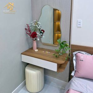 Bàn Trang Điểm Treo Tường Gỗ Nhỏ Gọn 2 ban trang diem treo tuong 1
