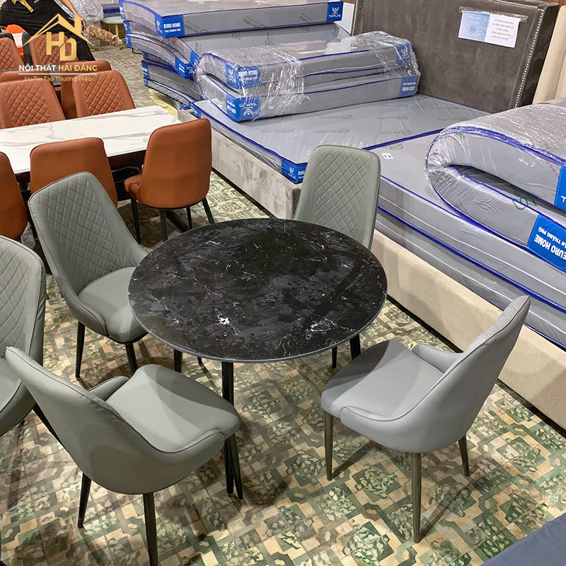 Bộ Bàn Ăn Tròn Mặt Đá bo-ban-an-tron-1 Bộ Bàn Ăn Tròn Mặt Đá