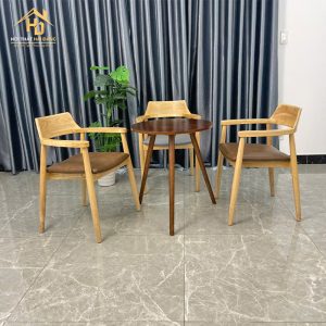 Bộ bàn ghế cafe gỗ tự nhiên