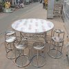 Bộ Bàn Tròn 10 Ghế Inox