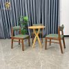 Bộ bàn cafe chân chữ X ghế bọc nệm