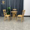 Bộ Bàn Ghế Cafe Gỗ Tự Nhiên Cổ Điển