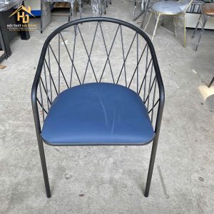 Ghế bành cafe lưng chéo bọc nệm