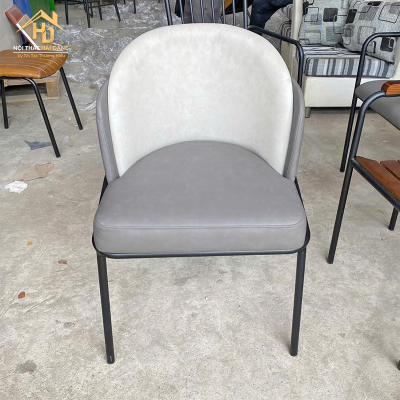 Ghế Cafe Bọc Nệm Phối Màu Xám Trắng ghe-cafe-boc-nem Ghế Cafe Bọc Nệm Phối Màu Xám Trắng