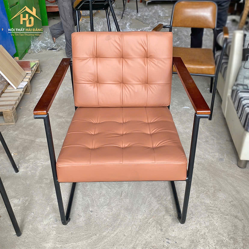 Ghế Cafe Bọc Da Lưng Vuông Êm Ái ghe-cafe-mau-nau Ghế Cafe Bọc Da Lưng Vuông Êm Ái