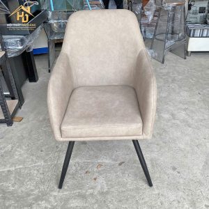 Ghế cafe bọc nệm màu be