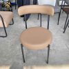 Ghế Cafe Nệm Tròn Lưng Cong Bọc Da