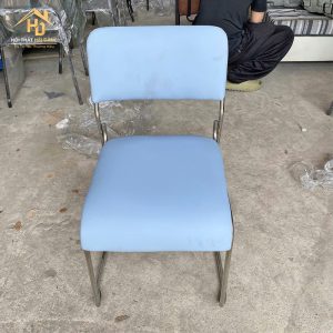 Ghế cafe bọc nệm xanh da trời