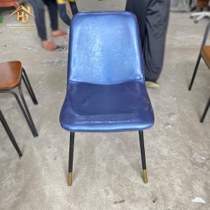 ghế cafe bọc da xanh dương