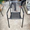 ghế cafe sắt có tay vịn màu đen