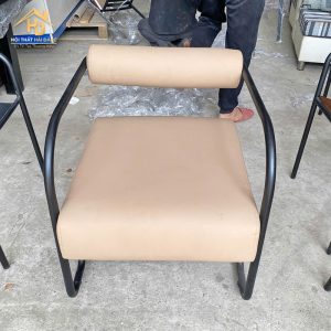 Ghế cafe sofa đơn bọc da