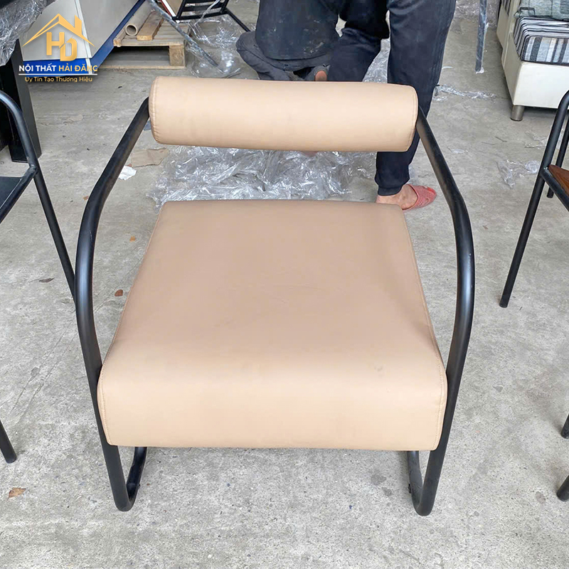 Ghế Cafe Sofa Đơn Bọc Da Khung Sắt ghe-sofa-cafe Ghế Cafe Sofa Đơn Bọc Da Khung Sắt