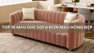 ghế sofa đơn màu hồng