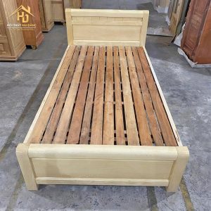 Giường gỗ tự nhiên 1m2 x 2m