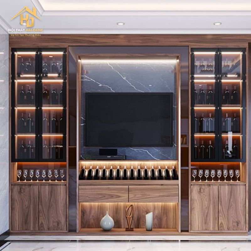 ke-tivi-tu-ruou-cong-nghiep Top 10 Mẫu Kệ Tivi Kết Hợp Tủ Rượu Đẹp, Thịnh Hành