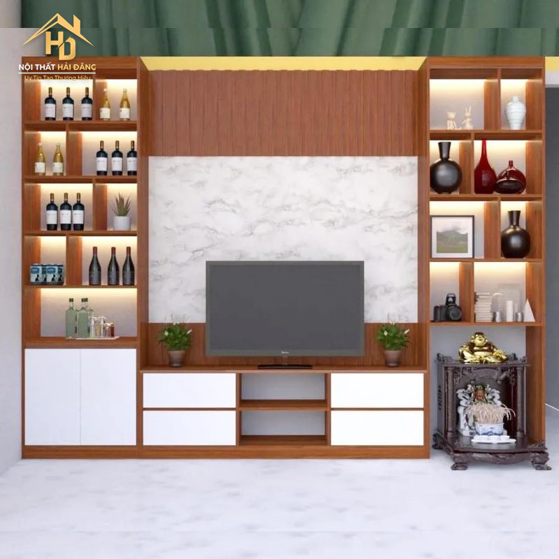 ke-tivi-voi-tu-ruou-hien-dai Top 10 Mẫu Kệ Tivi Kết Hợp Tủ Rượu Đẹp, Thịnh Hành
