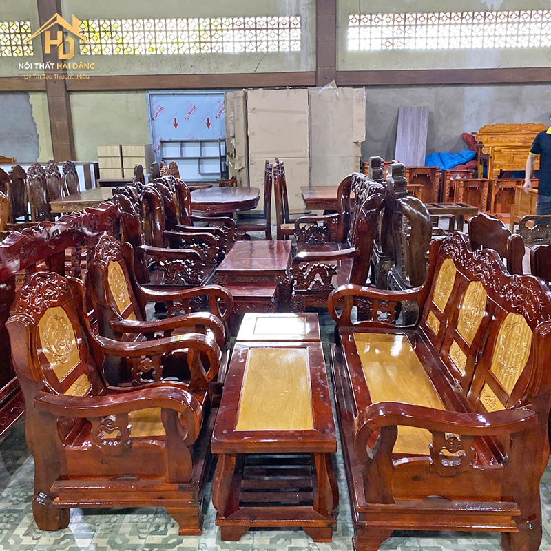 Bộ Bàn Ghế Salon Gỗ Tràm Trung Nhỏ salon-go-22 Bộ Bàn Ghế Salon Gỗ Tràm Trung Nhỏ