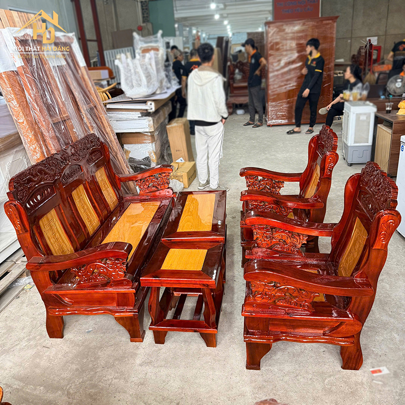Bộ Bàn Ghế Solon Gỗ Tràm Nho Ván salon-go-nho-6 Bộ Bàn Ghế Solon Gỗ Tràm Nho Ván