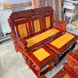 Bộ Bàn Ghế Solon Gỗ Tràm Nho Ván 4 salon go nho 9