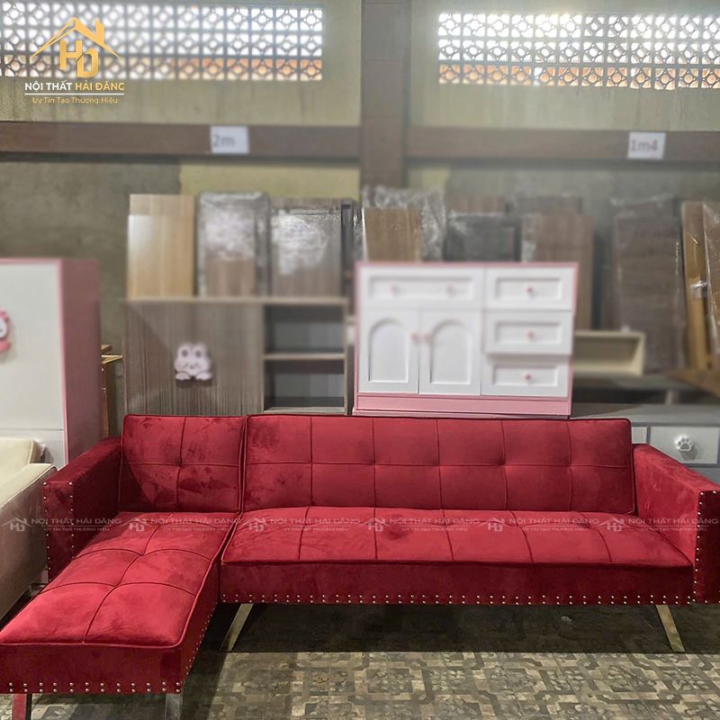 sofa-bed-nhung-goc-l Top 10 Mẫu Sofa Giường Chữ L Thông Minh Giá Tốt