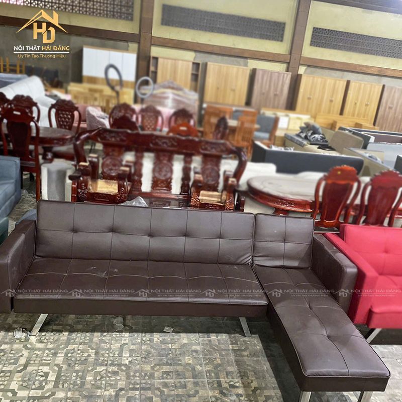 sofa-da-goc-giuong-l Top 10 Mẫu Sofa Giường Chữ L Thông Minh Giá Tốt
