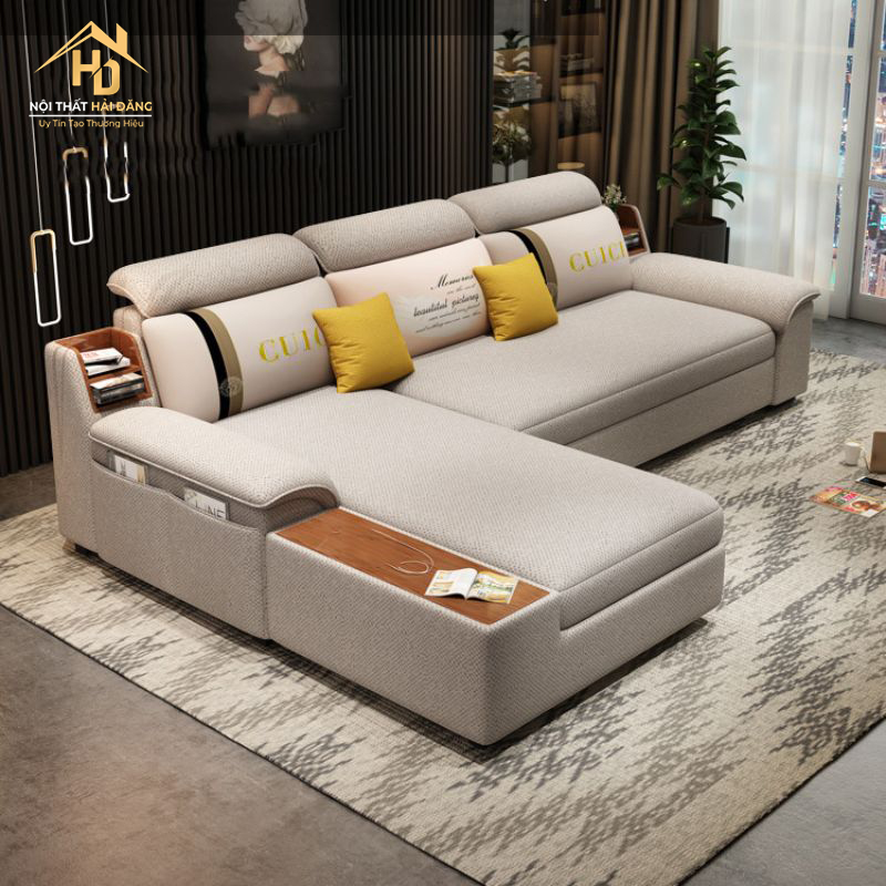 sofa-goc-l-go-boc-nem Top 10 Mẫu Sofa Giường Chữ L Thông Minh Giá Tốt