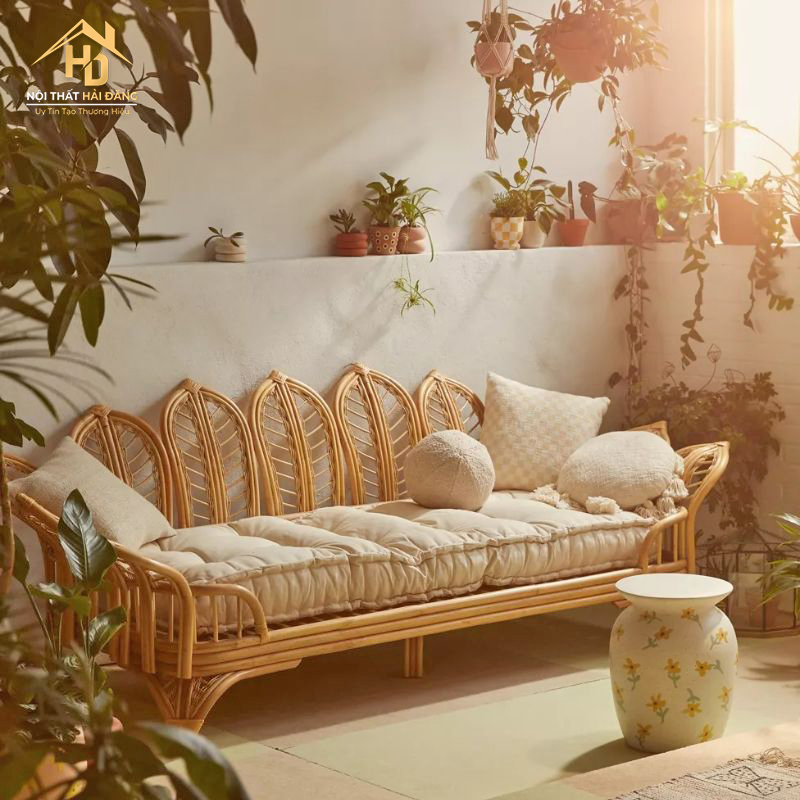 sofa-may-nu-hoang Top 10 Mẫu Sofa Mây Tự Nhiên Vintage Đẹp Nhất Hiện Nay
