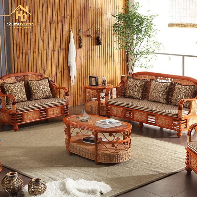 sofa-may-tu-nhien-hien-dai Top 10 Mẫu Sofa Mây Tự Nhiên Vintage Đẹp Nhất Hiện Nay