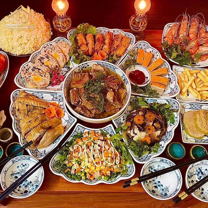 Top 10 Ý Tưởng Trang Trí Nhà Chung Cư Ngày Tết Đơn Giản trang-tri-ban-an-ngay-tet Top 10 Ý Tưởng Trang Trí Nhà Chung Cư Ngày Tết Đơn Giản