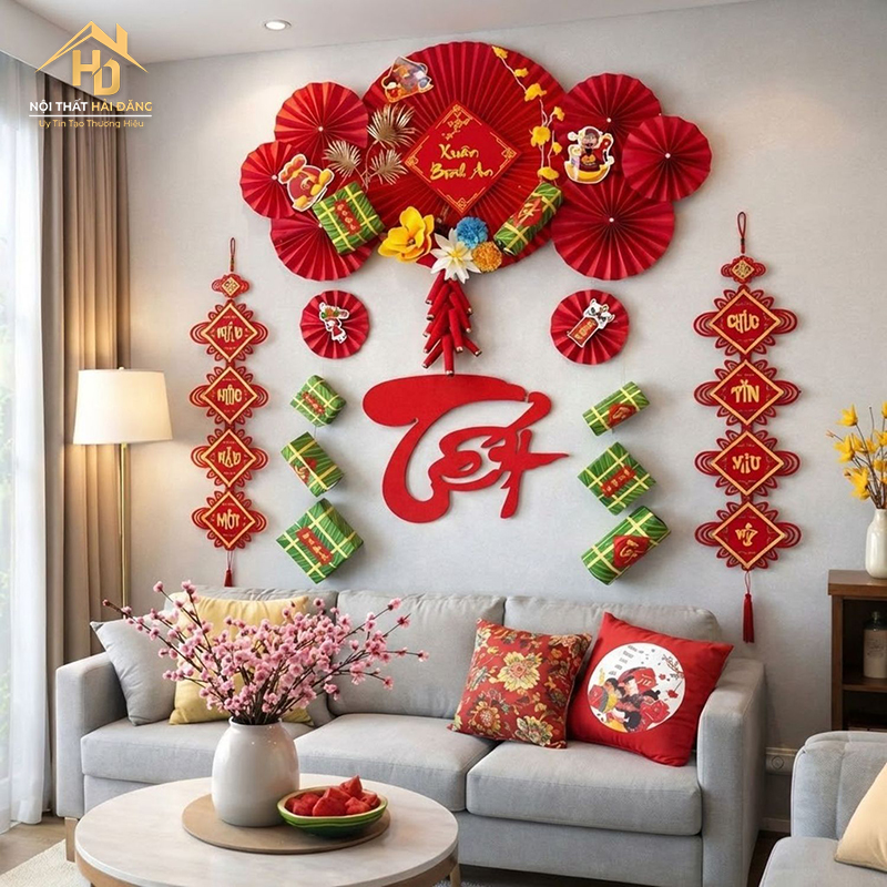 Top 10 Ý Tưởng Trang Trí Nhà Chung Cư Ngày Tết Đơn Giản trang-tri-goc-tuong Top 10 Ý Tưởng Trang Trí Nhà Chung Cư Ngày Tết Đơn Giản