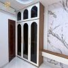 Tủ Quần Áo 3 Cánh Kịch Trần Phối Trắng Vân Gỗ