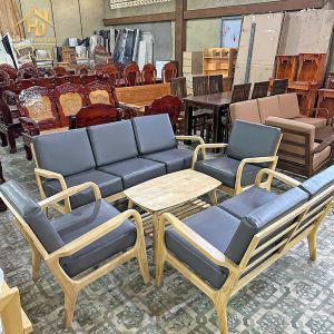 Bộ Bàn Ghế Sofa Cafe Khung Gỗ Bọc Nệm