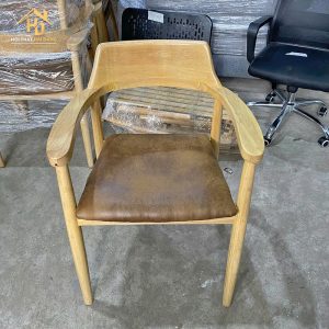 Ghế cafe gỗ tựa lưng cao bọc