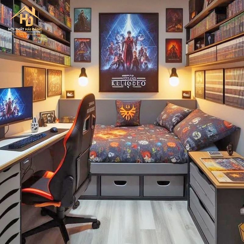 Top 10 Mẫu Decor Phòng Ngủ Nam Đẹp, Hiện Đại phong-ngu-phong-cach-gaming Top 10 Mẫu Decor Phòng Ngủ Nam Đẹp, Hiện Đại