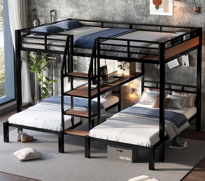 giuong-tang-ket-hop-ban-lam-viec Top 10 Mẫu Giường Sắt 2 Tầng Bền Đẹp – Xem Là Muốn Mua Ngay