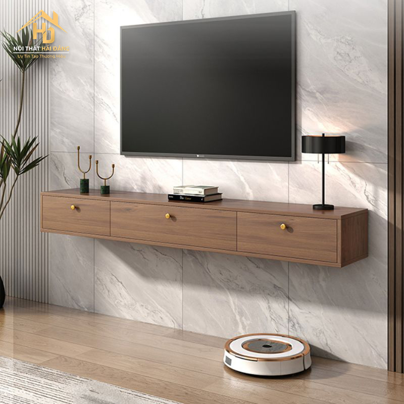 ke-tivi-go-cong-nghiep Top 10 Mẫu Kệ Tivi Treo Tường