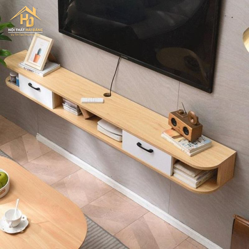 ke-tivi-treo-tuong-don-gian Top 10 Mẫu Kệ Tivi Treo Tường