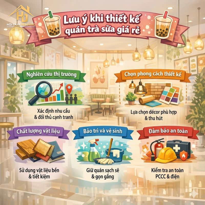 luu-y-thiet-ke-quan-tra-sua Thiết Kế Thi Công Quán Trà Sữa Trọn Gói Giá Rẻ