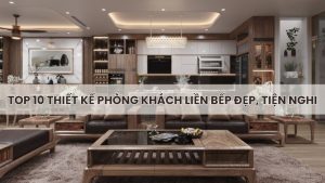 phòng khách liền bếp đẹp