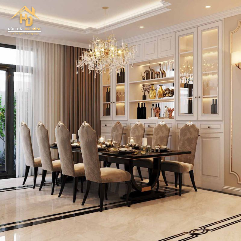 phong-ngu-lien-nha-bep-tan-co-dien Top 10 Mẫu Phòng Khách Liền Bếp Đẹp, Tiện Nghi