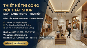 thiết kế thi công shop trọn gói giá rẻ